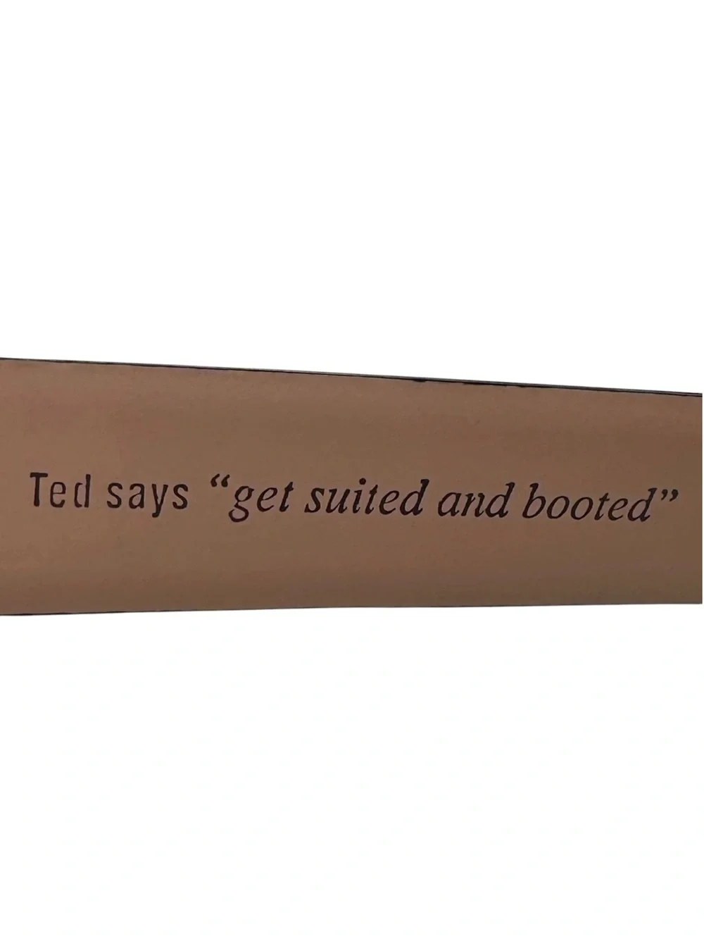 Ted Baker Brown Leather Dress Belt Matte Silver Buckle Adjustable Italy Men's 38